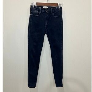 FRAME Le One Skinny Jeans Dark Wash High Rise Stretch Denim Women's Size‎ 1